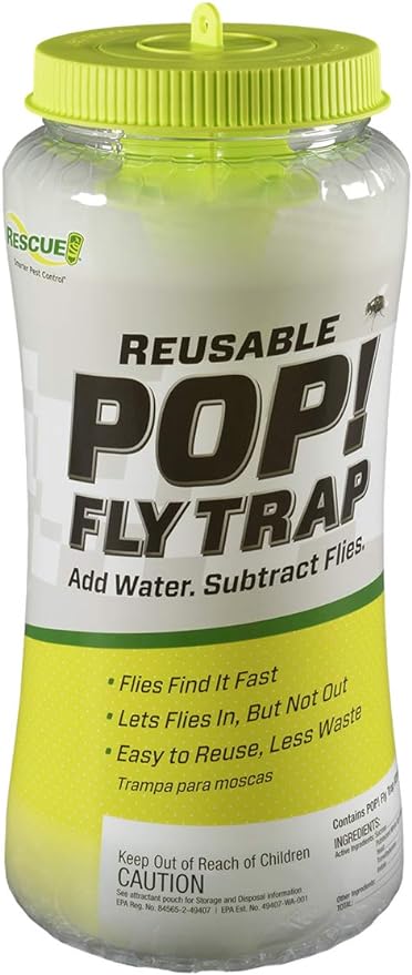 RESCUE! POP! Fly Trap – Large Reusable Fly Trap for Outdoor Use