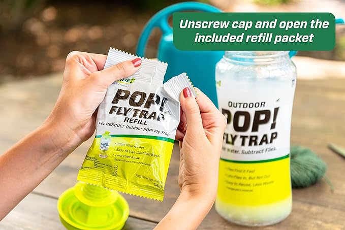 RESCUE! POP! Fly Trap – Large Reusable Fly Trap for Outdoor Use