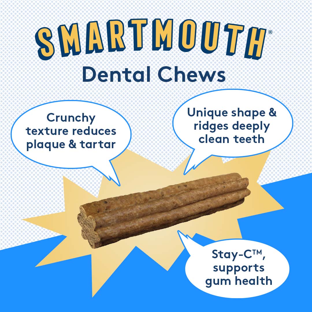 28 ct, P/XS Smartmouth 7-in-1 Dental Chews for Dogs