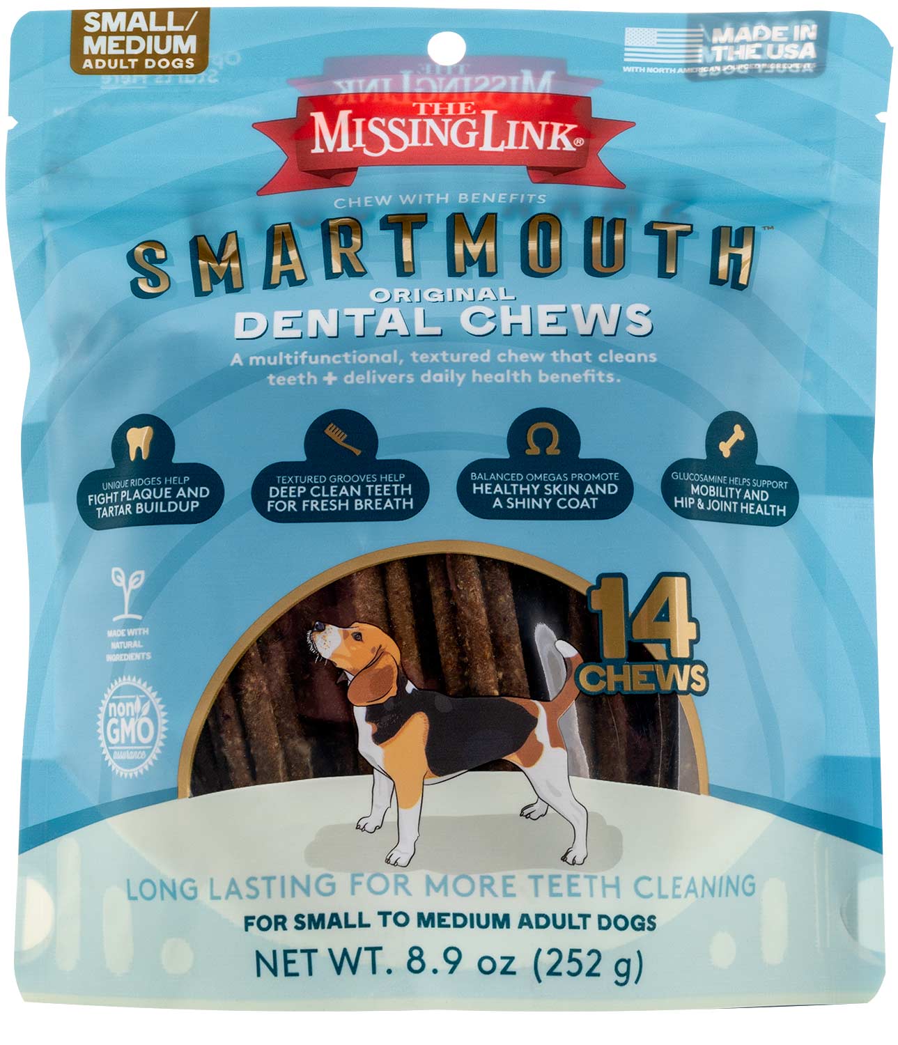 14 ct, S/M Smartmouth 7-in-1 Dental Chews for Dogs