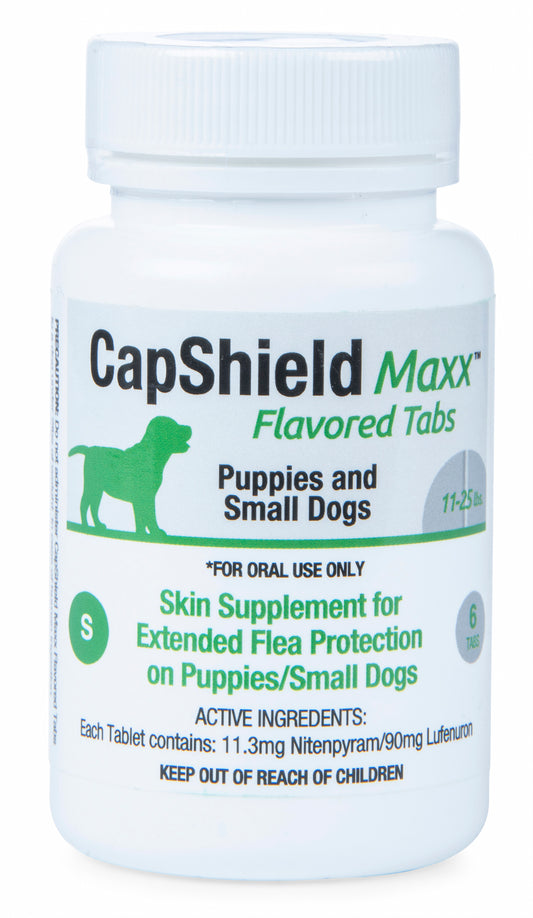 CapShield Maxx Tabs for Small Dogs,11-25 lbs, 6 ct, Green/Beef