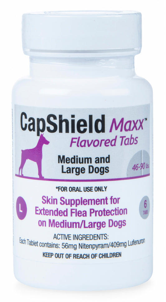 CapShield Maxx Tabs for Large Dogs, 46-90 lbs, 6 ct, Purple/Beef