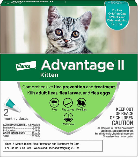 Advantage II for Kittens 2-5 lb, 2 pack