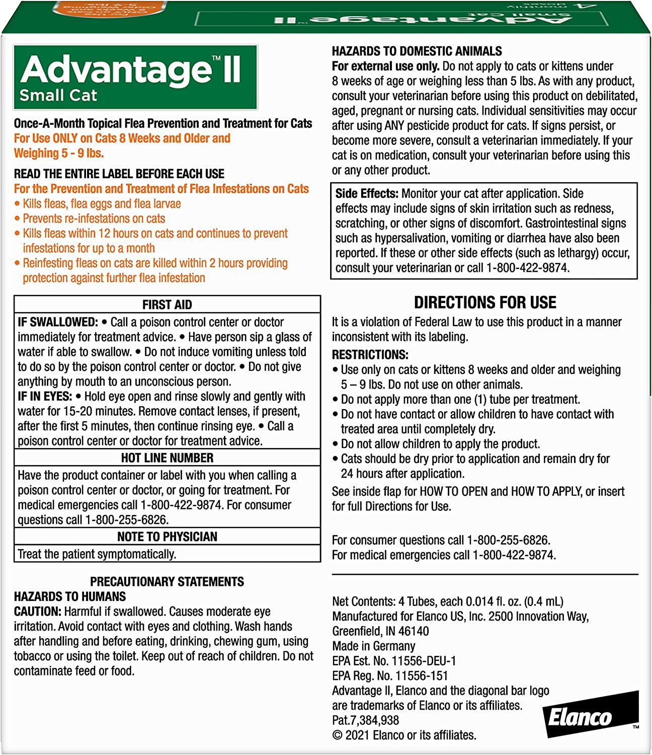 Advantage II Cat 5-9 lb, 4pk