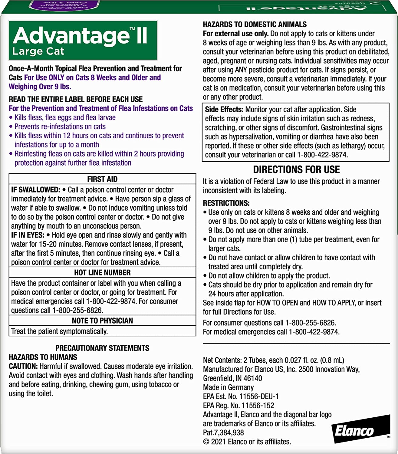 Advantage II Cat 9 lb & up, 2 pack