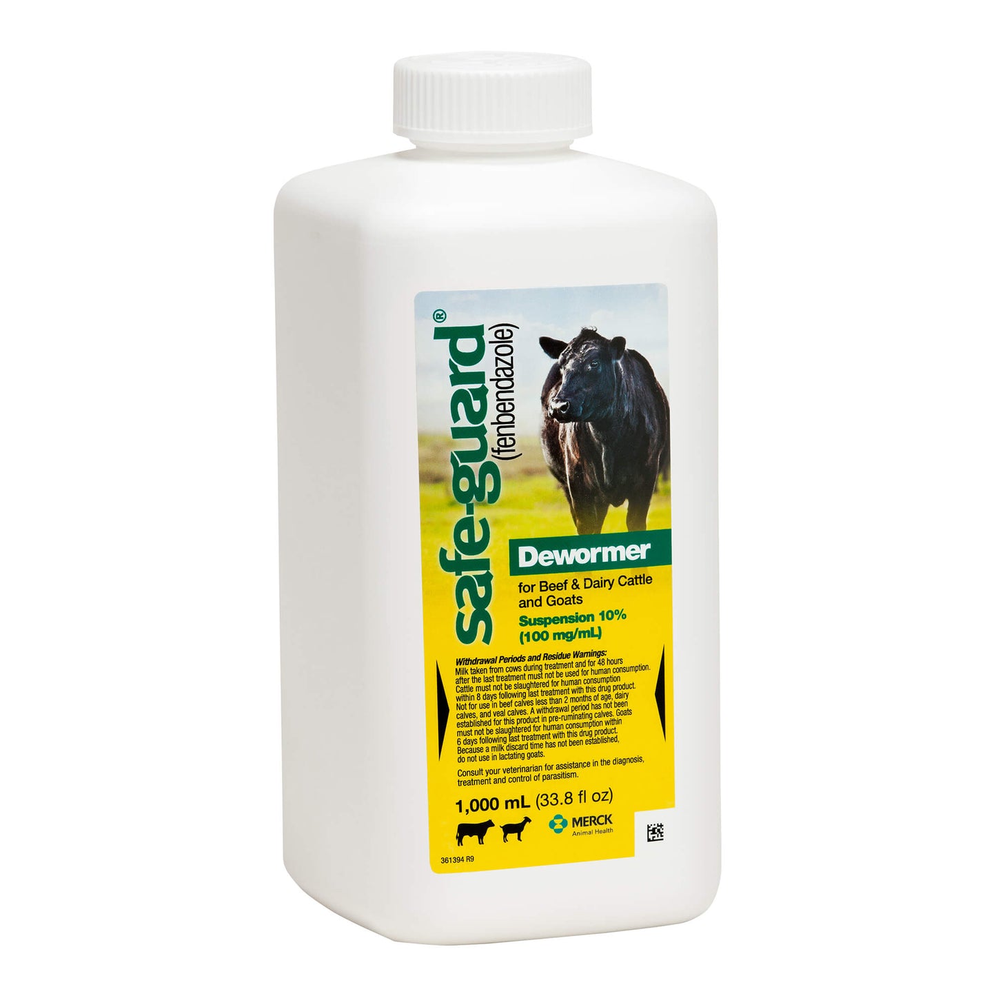 Safe-Guard Dewormer Suspension for Beef, Dairy Cattle and Goats, 1000ml