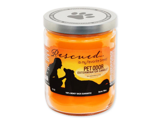 Pet Odor Exterminator Candle, Rescued, 13oz