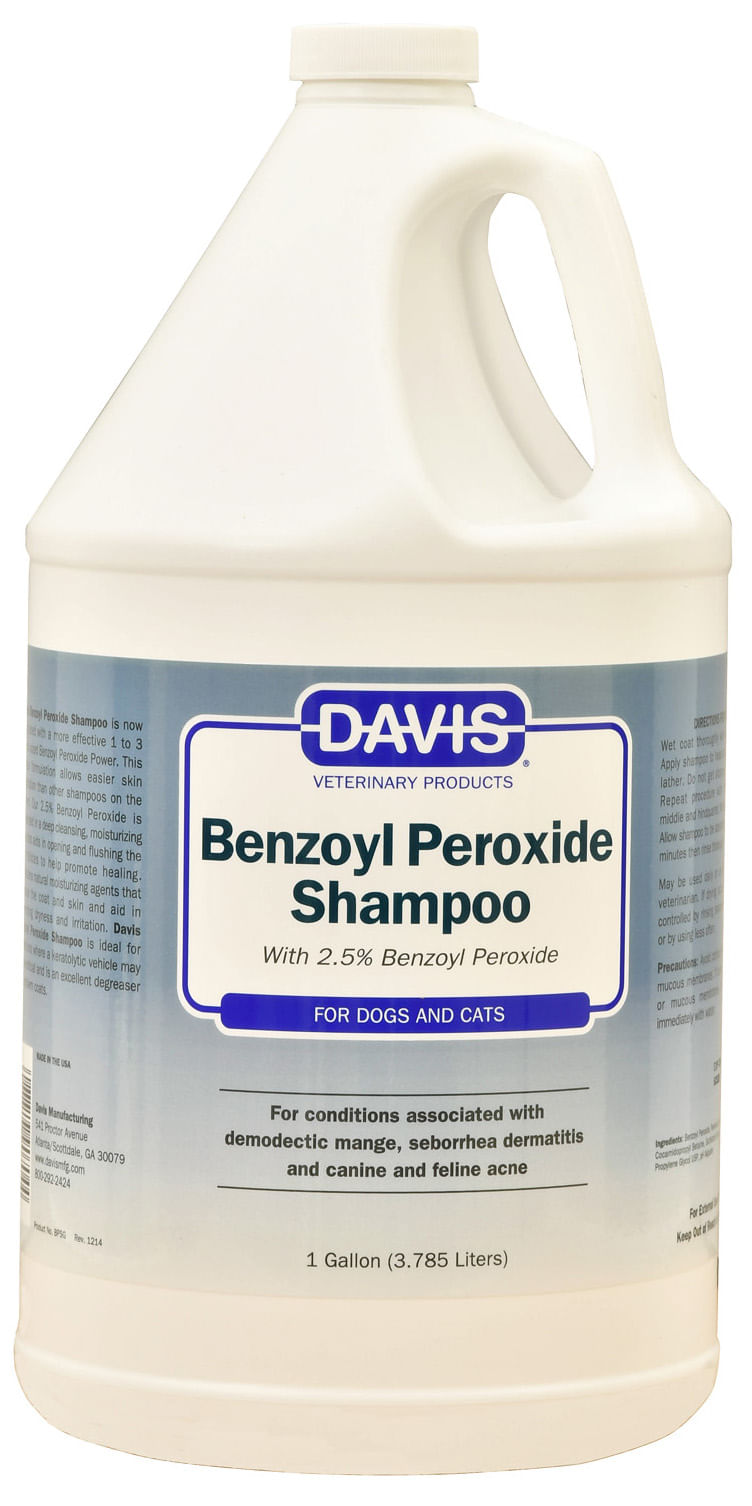 Davis Benzoyl Peroxide Pet Shampoo, 1-Gallon