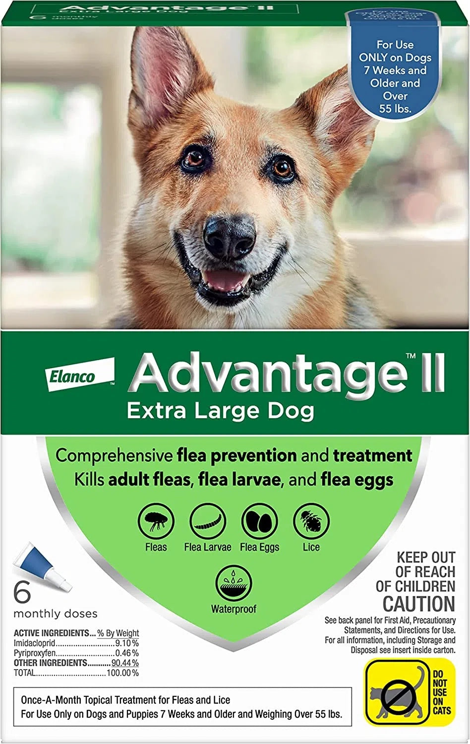 Advantage II for Dogs 55 lbs & over - 6pk