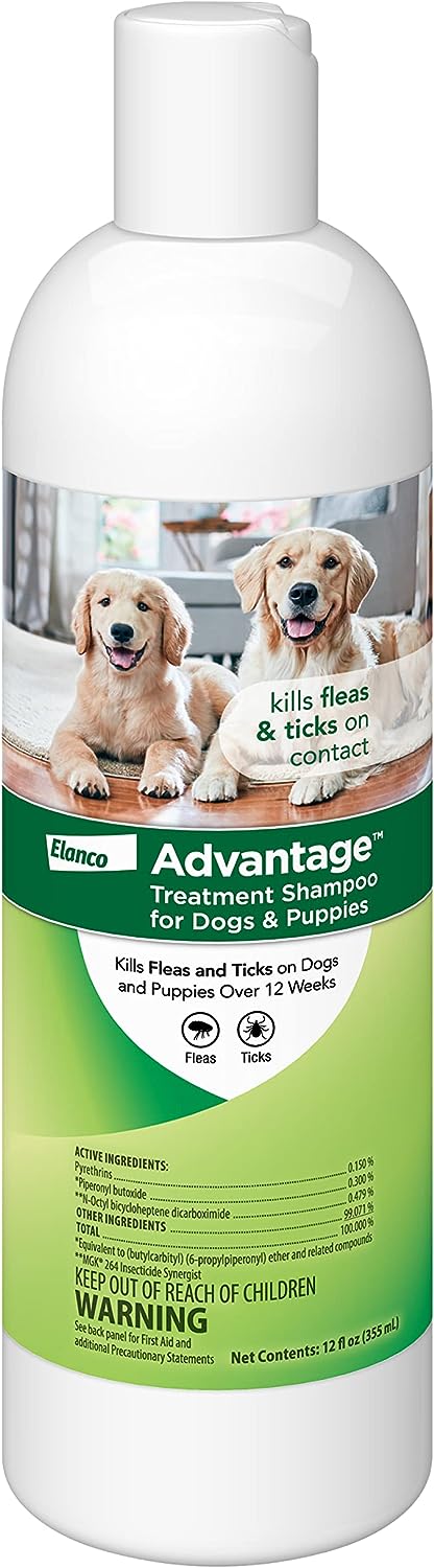 Advantage Flea and Tick Treatment Shampoo for Dogs and Puppies, 12 oz