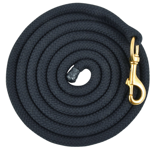 Master Cheng Enterprise Cotton Lead Rope, 3/4" x 10'L w/Brass Bolt snap