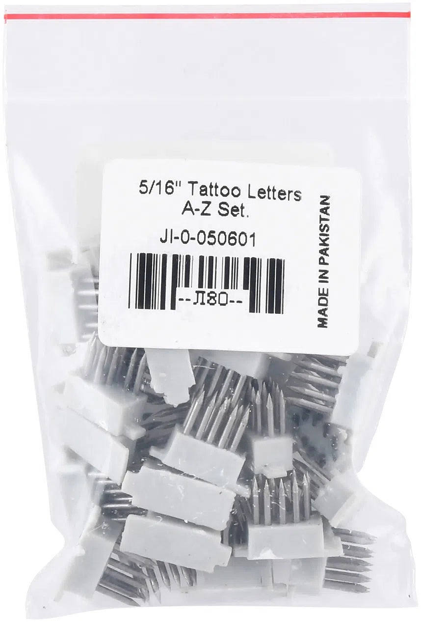 Jeffers 5/16" A - Z Small Letter Tattooing Set