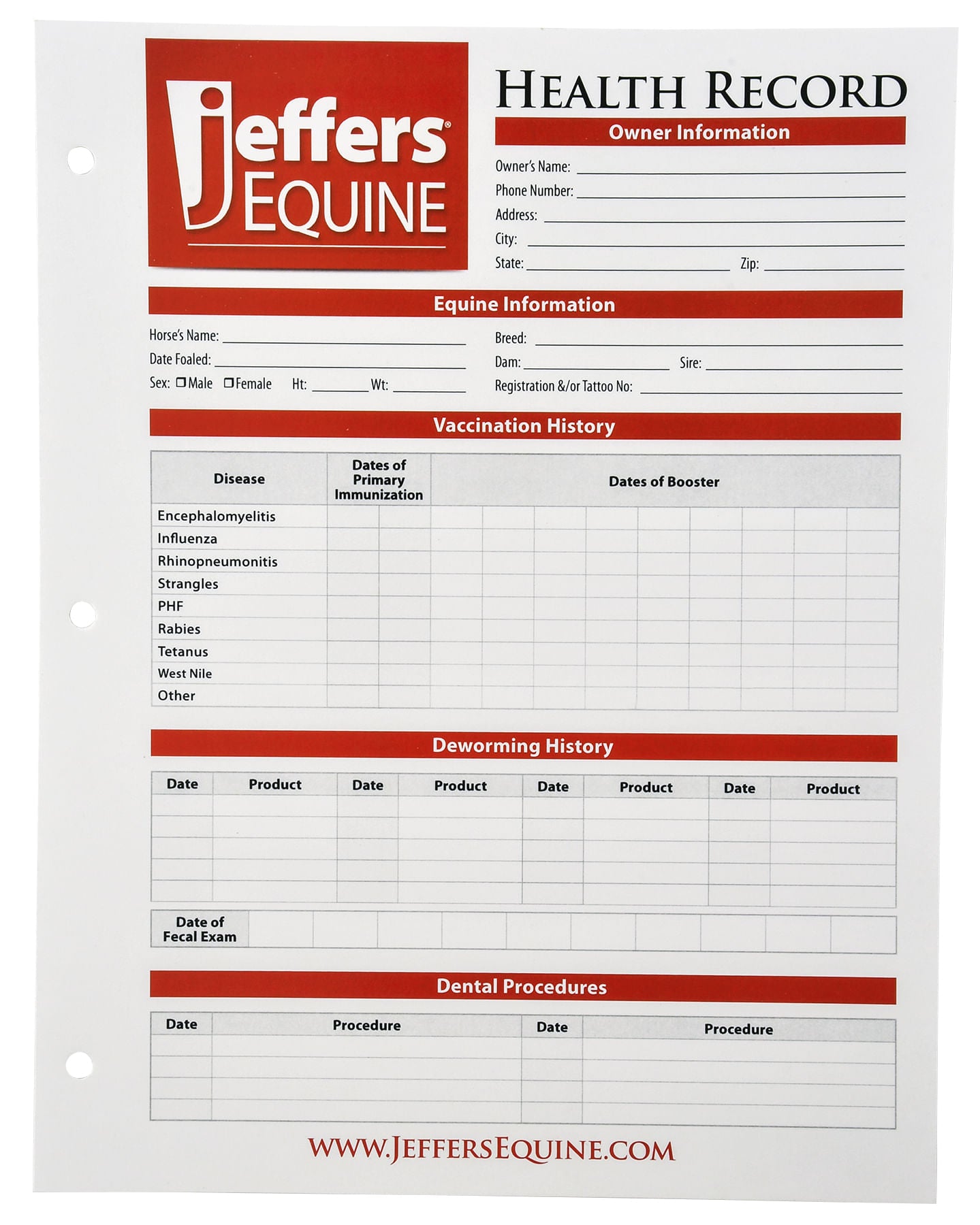 Jeffers Equine Horse Health Records | Document & Track Your Horse Treatments