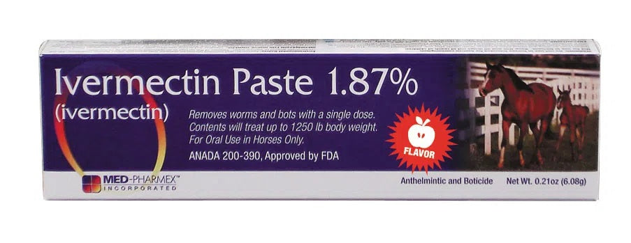 Ivermectin 1.87% Horse Paste Dewormer | Apple Flavor | 3-Pack