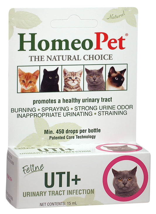 HomeoPet UTI Plus Urinary Tract Infection, Urinary Tract Support for Cats, 15 Milliliters