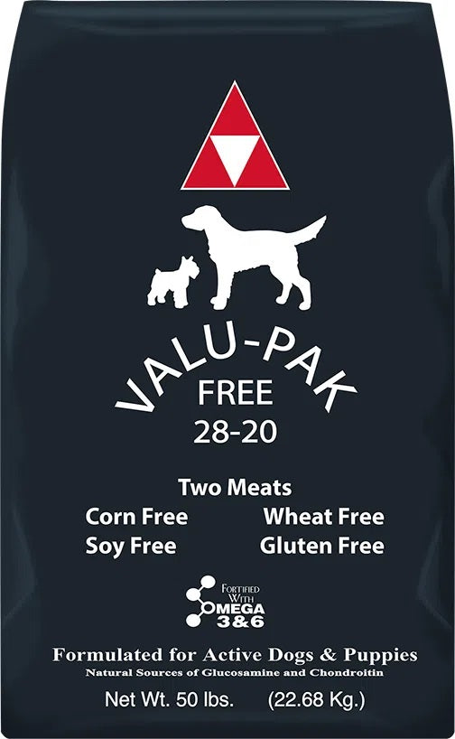 Valu-Pak Free 28-20 Dog Food | Black Bag | 50 lb