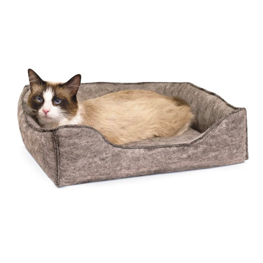 K&H Pet Products Amazin' Lounger Kitty Sleeper Cat Bed (Hooded and Unhooded) Traps Pet Hair & Dander