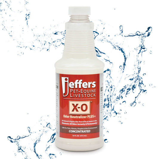 Jeffers X-O Pet Odor Neutralizer Plus - All-Natural, Non- Enzyme Concentrate Makes 128 oz of Powerful Odor Eliminator Spray - Safe for Carpet, Furniture, & More - Effective for Dogs & Cats