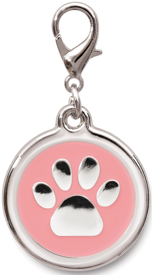 Jeffers Fashion Pet Collar Charm | Pink Paw